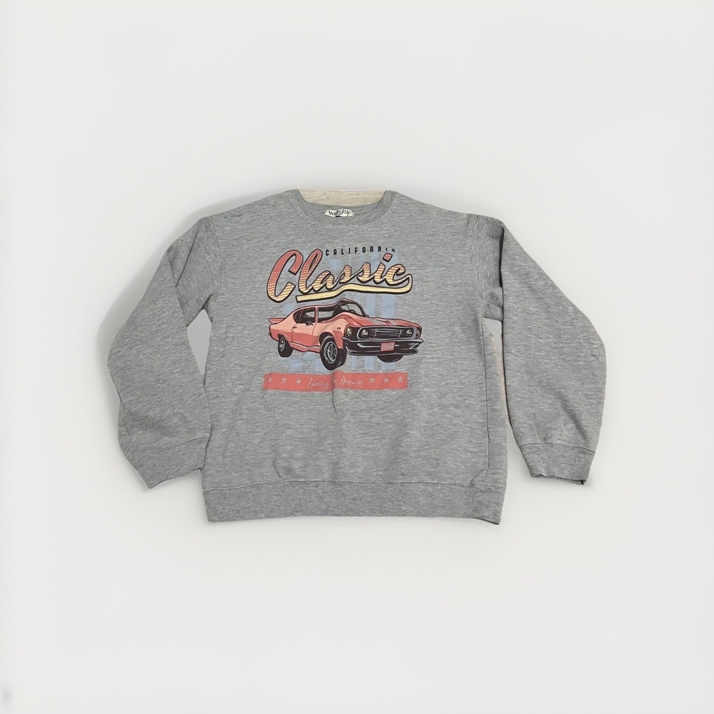 Women's Ford Mustang Classic Pony USA Logo Graphic Sweatshirt Hoodie L